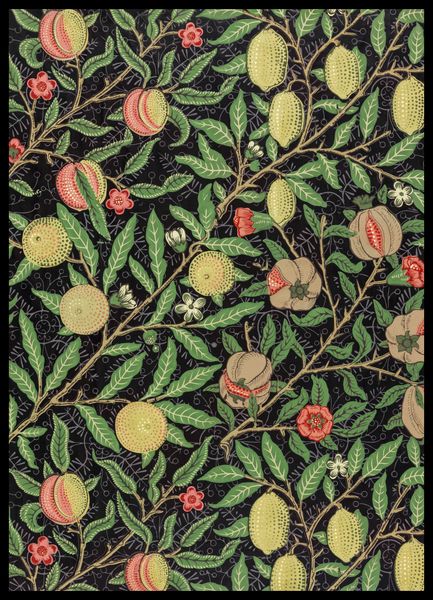 Plakat 50x70cm Fruit Pattern, William Morris Vintage do Salonu zdjęcie 2