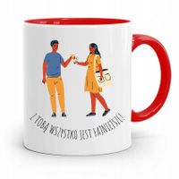 Kubek Czerwony Przyjaciela Wszystko Fajniejsze Z Nadrukiem Ze Zdjęciem