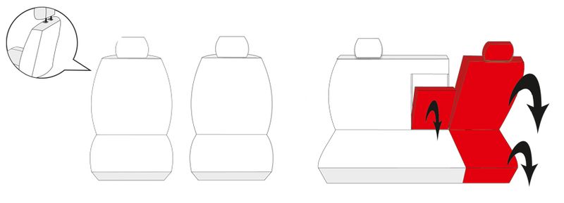 VW Golf IV 1997-2006 Pokrowce dopasowane na miarę zdjęcie 6