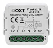 OXT Mini Przekaźnik 2 Obwody WiFi TUYA 2x5A