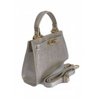 Włoska torebka listonoszka , kuferek Vera Pelle złote okucia skóra BERK221ORO