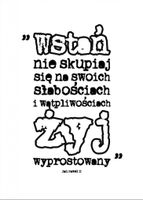 Wstań i żyj wyprostowany – magnes