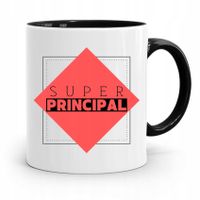 Dla Dyrektora Kubek Czarny Super Principal Z Nadrukiem Ze Zdjęciem