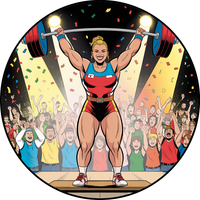 Opłatek na tort Zwycięstwo Zawodnik na Podium Sportowiec Hala