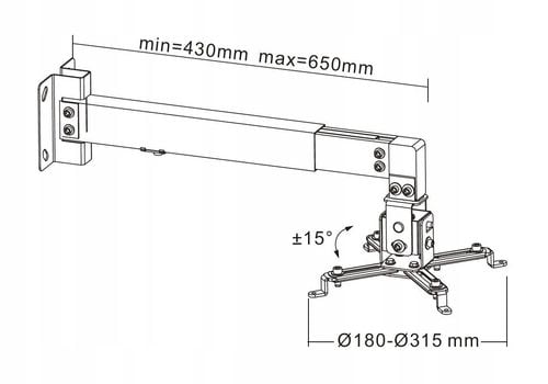 Uchwyt Cabletech do projektorów ściana/sufit max. 20 kg na Arena.pl