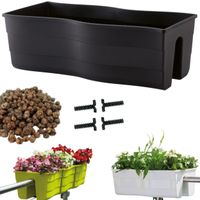 Skrzynka na balustradę Wave 60, Doniczka balkonowa + keramzyt 2l