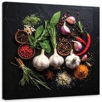 Obraz do kuchni restauracji baru jadalni, Przyprawy i warzywa