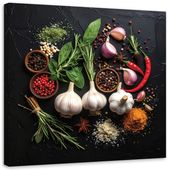 Obraz do kuchni restauracji baru jadalni, Przyprawy i warzywa