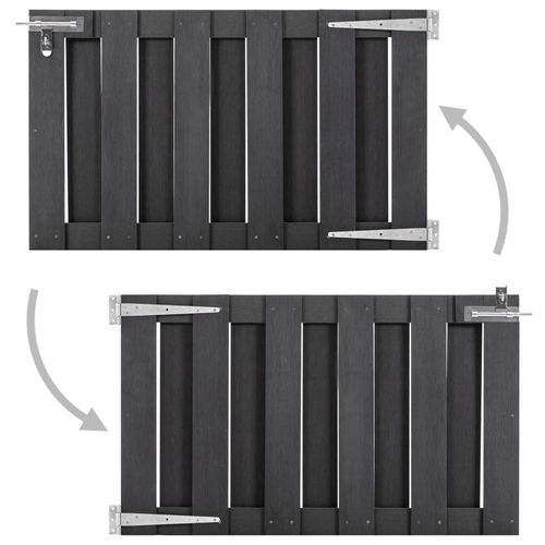 Furtka ogrodowa, WPC, 100 x 60 cm, szara na Arena.pl