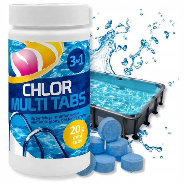 CHLOR DO BASENU JACUZZI GAMIX MULTI TABLETKI 1KG 50X 20G CHEMIA zdjęcie 1