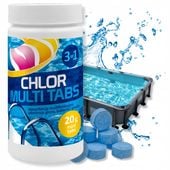 CHLOR DO BASENU JACUZZI GAMIX MULTI TABLETKI 1KG 50X 20G CHEMIA