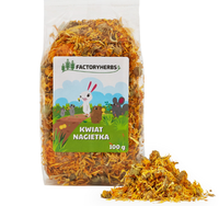 FACTORYHERBS Kwiat Nagietka nagietek przysmak królika świnki gryzoni 100g