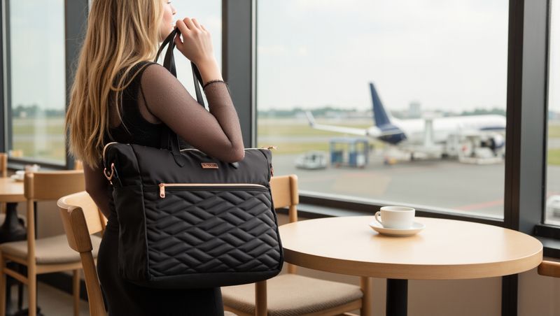 Torba damska - shopperka ELLE Doux czarna zdjęcie 11