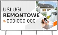 BANER REKLAMOWY 100x50cm gotowy projekt USŁUGI REMONTOWE REMONT plandeka