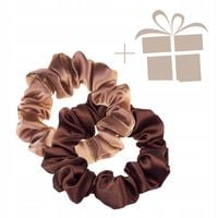 Zestaw dwóch jedwabnych gumek do włosów ALMANIA, delikatne dla włosów