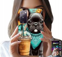 ETUI DO SAMSUNG GALAXY S20 LITE - BULDOG COFFI LOVE, SŁONECZNIKI, PSI CASE