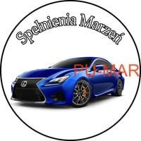 Opłatek na tort Lexus Samochód Auto Logo Fura Bryka Lex Tekst Gratis 20 cm