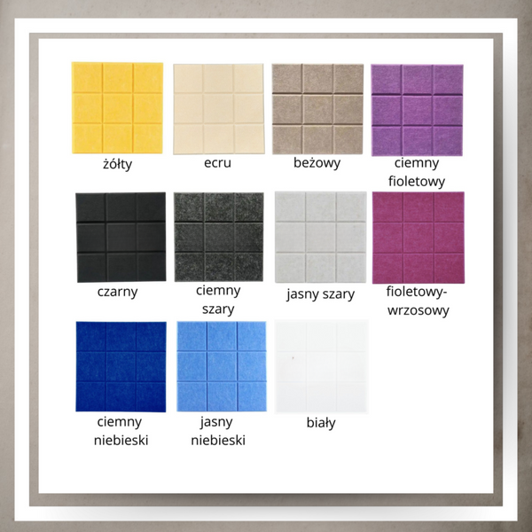 Panele Ścienne Filcowe 3D Kwadrat Zagłówek Samoprzylepne Akustyczne Soft zdjęcie 11