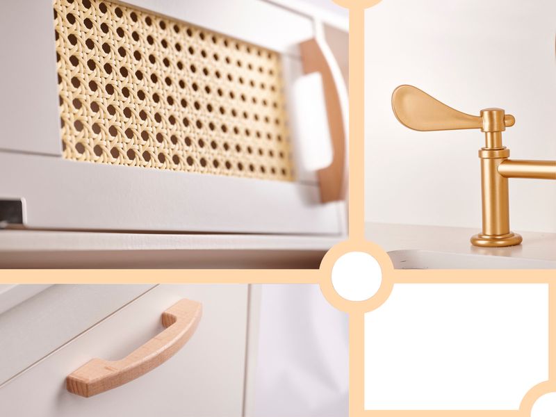 Kuchnia drewniana dla dzieci MDF retro z akcesoriami BOHO 100cm zdjęcie 11