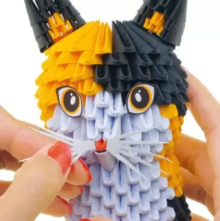 Zabawka kreatywna dla dzieci i dorosłych - Origami 3D Kot (743 elementy) na Arena.pl