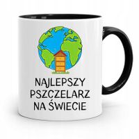 Kubek Czarny Dla Pszczelarza Najlepszy Na Świecie Z Nadrukiem Ze Zdjęciem