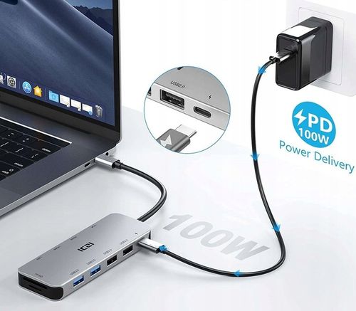 Mocna Stacja dokująca na dwa monitory z HDMI i USB-C 3.0 do podłączenia na Arena.pl