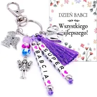 BRELOK BRELOCZEK PREZENT NA DZIEŃ BABCI SUPER BABCIA DLA BABCI