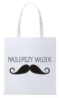 Dla Wujka Wujaszka Prezent Torba Eco Biała Shopper Z Nadrukiem Ze Zdjęciem