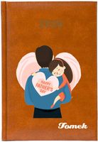 Kalendarz A5 2026 tygodniowy KSIĄŻKOWY PLANER Z NADRUKIEM NA DZIEŃ TATY