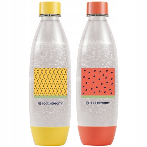 Zestaw 2x Butelka 1L do Saturatora Sodastream - pomarańczowa / żółta dwupak na Arena.pl