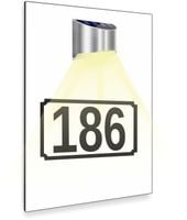 biała TABLICZKA podświetlana ADRESOWA twój numer nierdzewna dibond 30x20