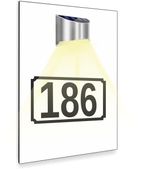 biała TABLICZKA podświetlana ADRESOWA twój numer nierdzewna dibond 30x20