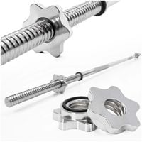 Gryf prosty olimpijski 180 cm sztanga ze stali chromowanej zaciski 28 mm