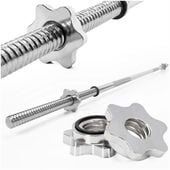 Gryf prosty olimpijski 180 cm sztanga ze stali chromowanej zaciski 28 mm