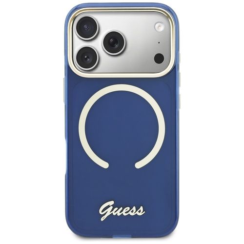 etui guess iml script metal magsafe do   iphone 17 pro max niebieski na Arena.pl
