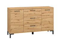 Komoda 2- Drzwiowa z Szufladami 2D3SZ 138 cm Dąb Artisan NIVA ML