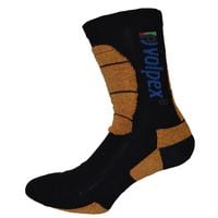 Skarpety robocze górskie bawełniane wzmacniane kevlar 39-42 czarno-żółte