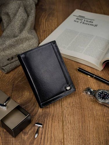 Skórzany portfel męski z systemem rfid protect na Arena.pl