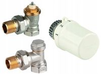 2X ZESTAW TERMOSTATYCZNY GŁOWICA ZAWORY HONEYWELL KĄT