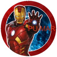 Opłatek na tort Urodziny IRON MAN AVENGERS Bohater Tekst Gratis