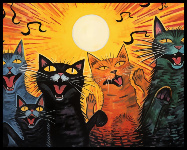 Plakat 76x60,5cm Kocie Koncertowanie zdjęcie 2