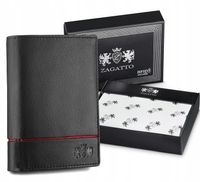 Zagatto Portfel Skórzany Naturalny Wielkolorowy ZG-N4-F5 Męski