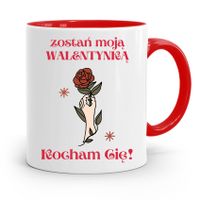 Kubek Czerwony Na Walentynki Kocham Cię Prezent Z Nadrukiem Ze Zdjęciem
