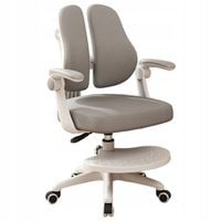 FOTEL OBROTOWY KRZESŁO DO BIURKA DLA DZIECKA DO NAUKI SZARY