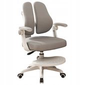 FOTEL OBROTOWY KRZESŁO DO BIURKA DLA DZIECKA DO NAUKI SZARY