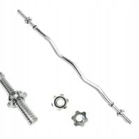 Gryf lekko łamany sztanga 120cm 25mm stalowy