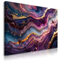 Obraz Do Salonu Fioletowy Marmur Abstrakcja Styl Glamour 30cm x 20cm