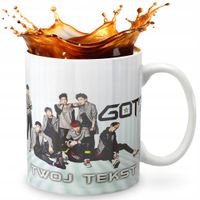 KUBEK 330ml GRAFIKA PREZENT ŚWIĘTA WZÓR - KPOP BLACKPINK BTS GOT7 + IMIĘ