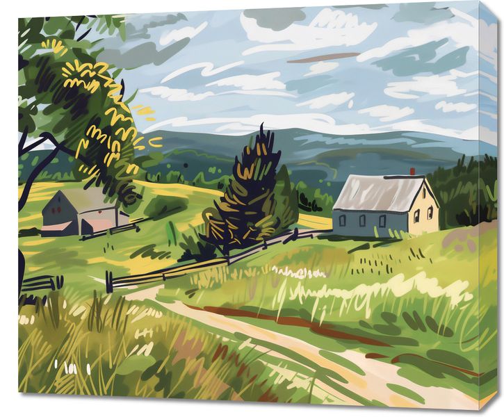 Obraz 70x60cm Bujna Wieś zdjęcie 1