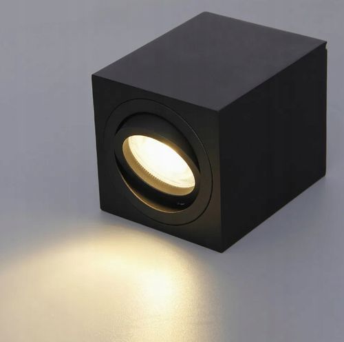 Oprawa Natynkowa Halogenowa Tuba GU10 LED ruchoma sufitowa spot czarna na Arena.pl